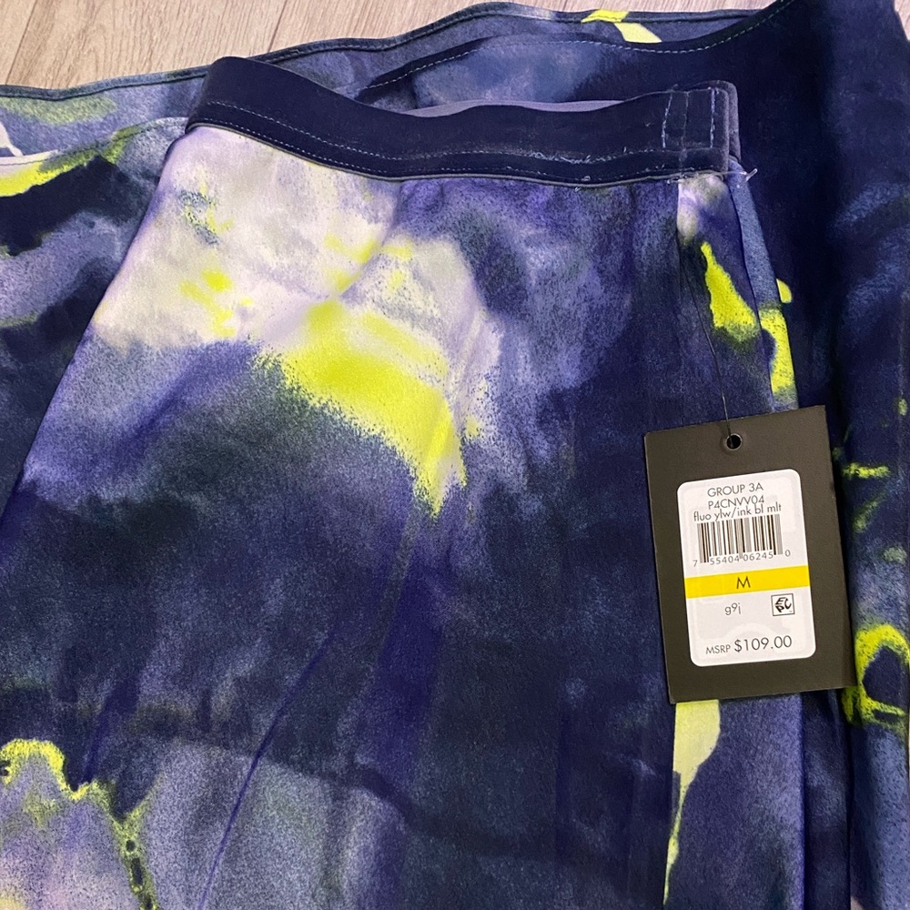 DKNY Abstract Satin Midi Skirt - Picture 2 of 8